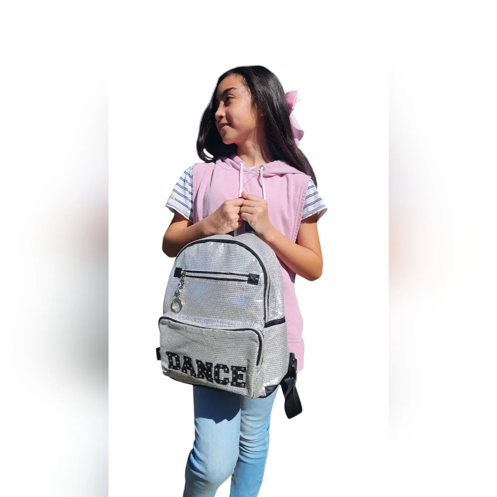 Silver Sequins Dance Backpack